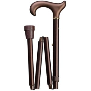 Canne de marche pliante bronze